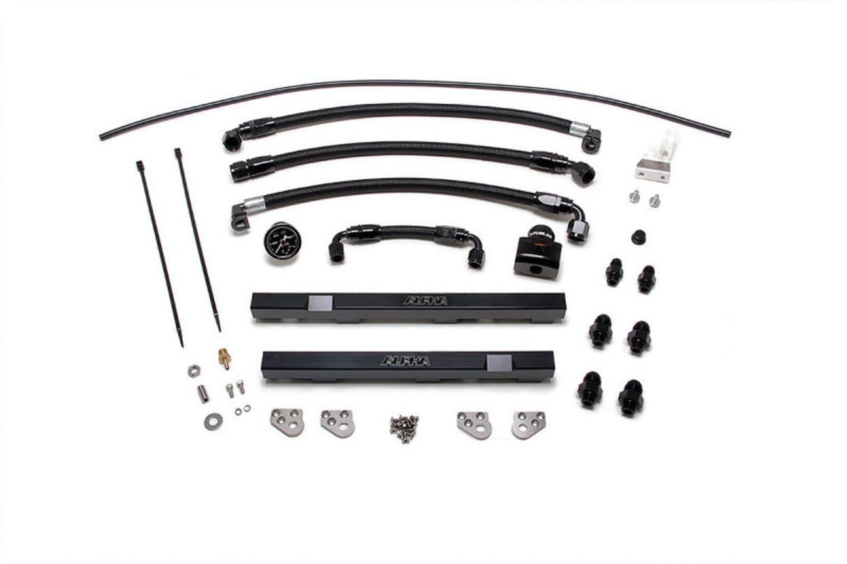 ALPHA Nissan GT-R Fuel Rail Kit With Regulator - Black