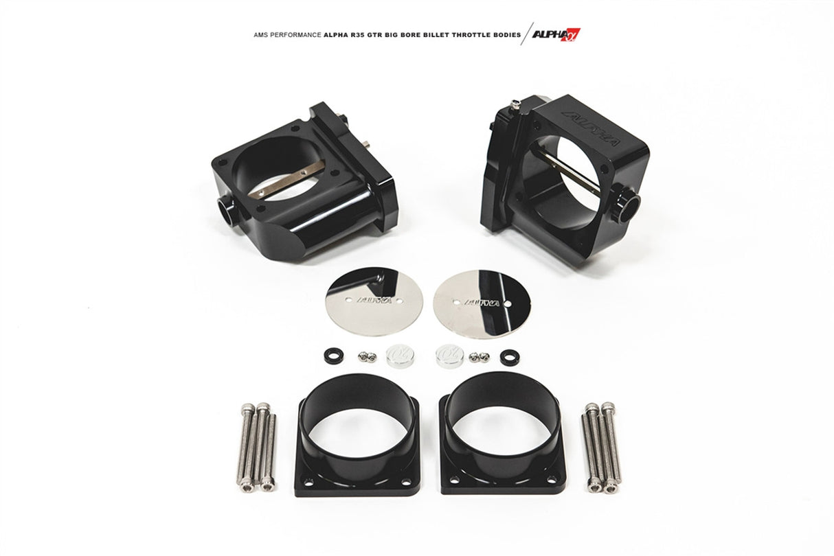 ALPHA Performance R35 GT-R CNC Big Bore Throttle Body Set (With Standard Hose Flanges)