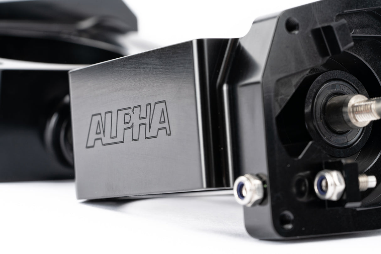 Alpha Performance R35 GT-R CNC Big Bore Throttle Body Set (With AMS Quickclamp Adapter Flanges)