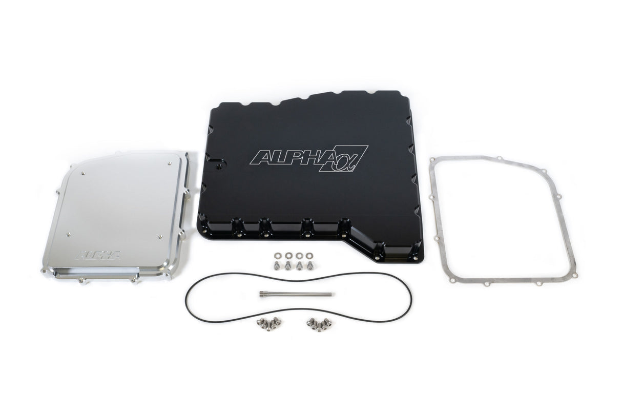 Alpha Performance R35 GT-R GR6 Deep Billet Transmission Pan and Filter Pickup Extension / Relocation Kit (Drag / Street Kit)