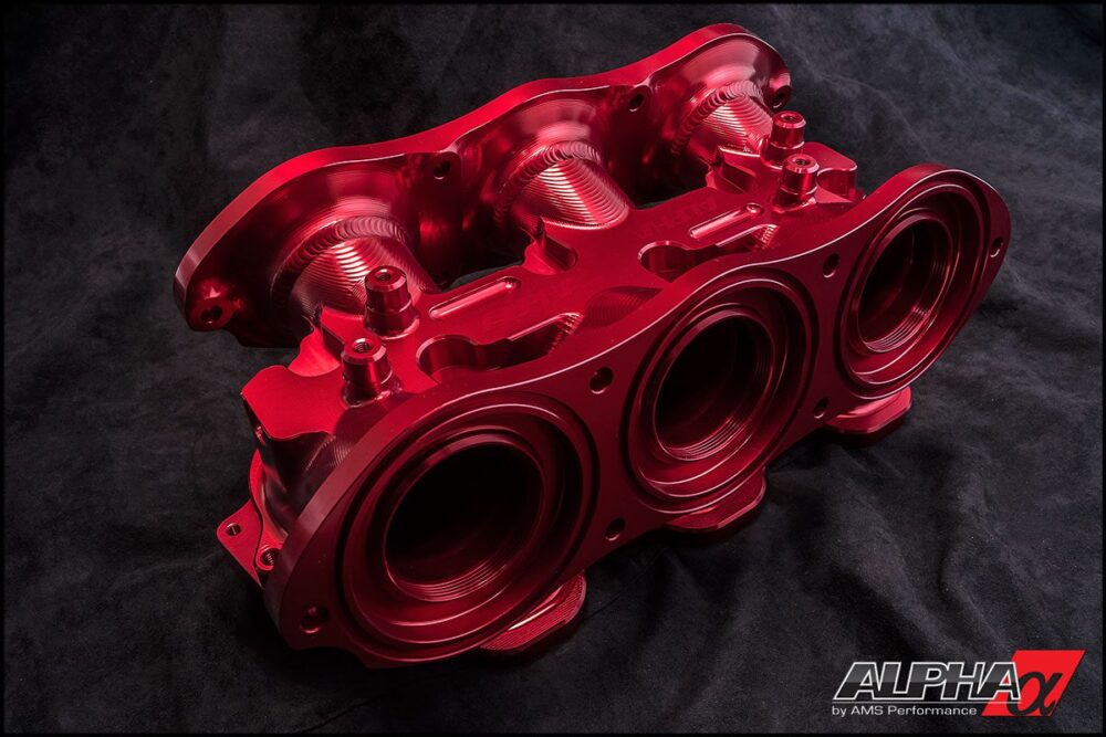 ALPHA GT-R Cast Plenum / Billet Intake Manifold w/ Secondary Fuel Rail (12 Injector) Gold