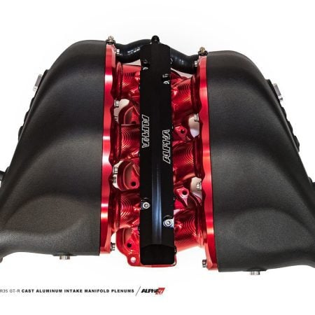 ALPHA GT-R Cast Plenum / Billet Intake Manifold Standard Fuel Rail (6 Injector) Black