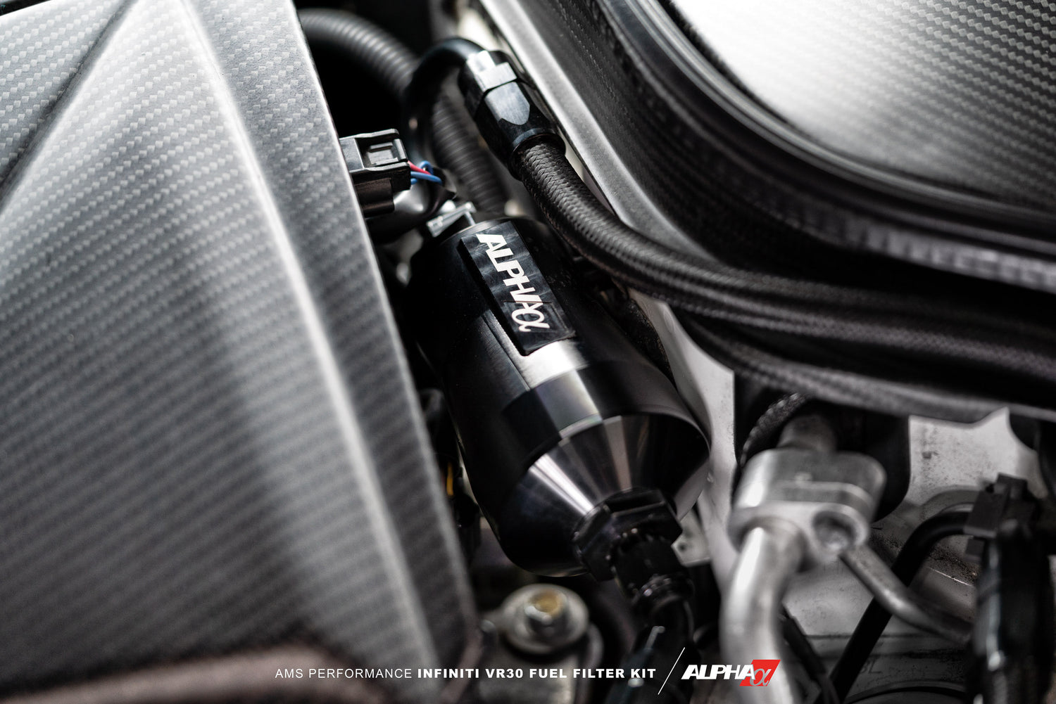 AMS Performance Infiniti Q50/Q60 Red Alpha Fuel Filter Kit (Standalone Kit / No AMS Flex Fuel Kit)