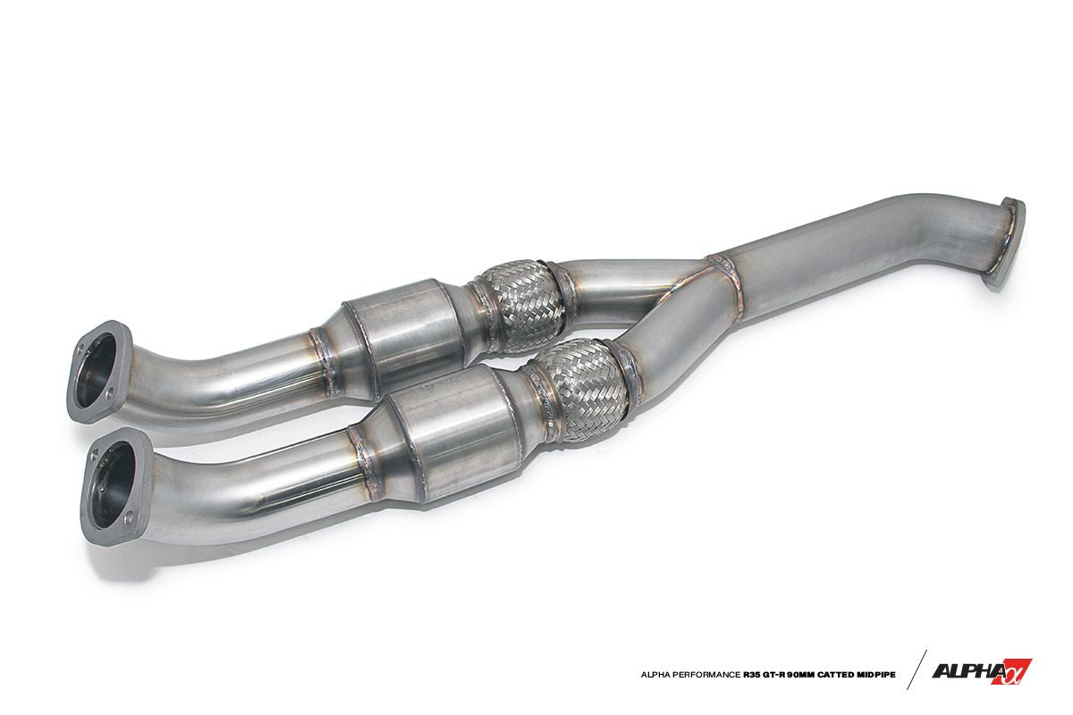 ALPHA GT-R 90mm Midpipe w/ Race Cats 76Mm Exit
