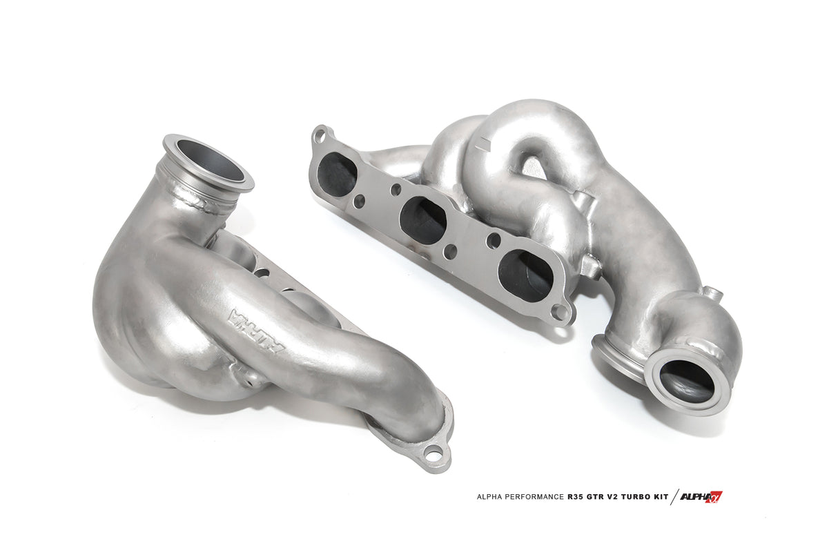 ALPHA Performance R35 GT-R Billet Exhaust Manifold Flange Kit (2.0" Primaries w/ EGT Ports)
