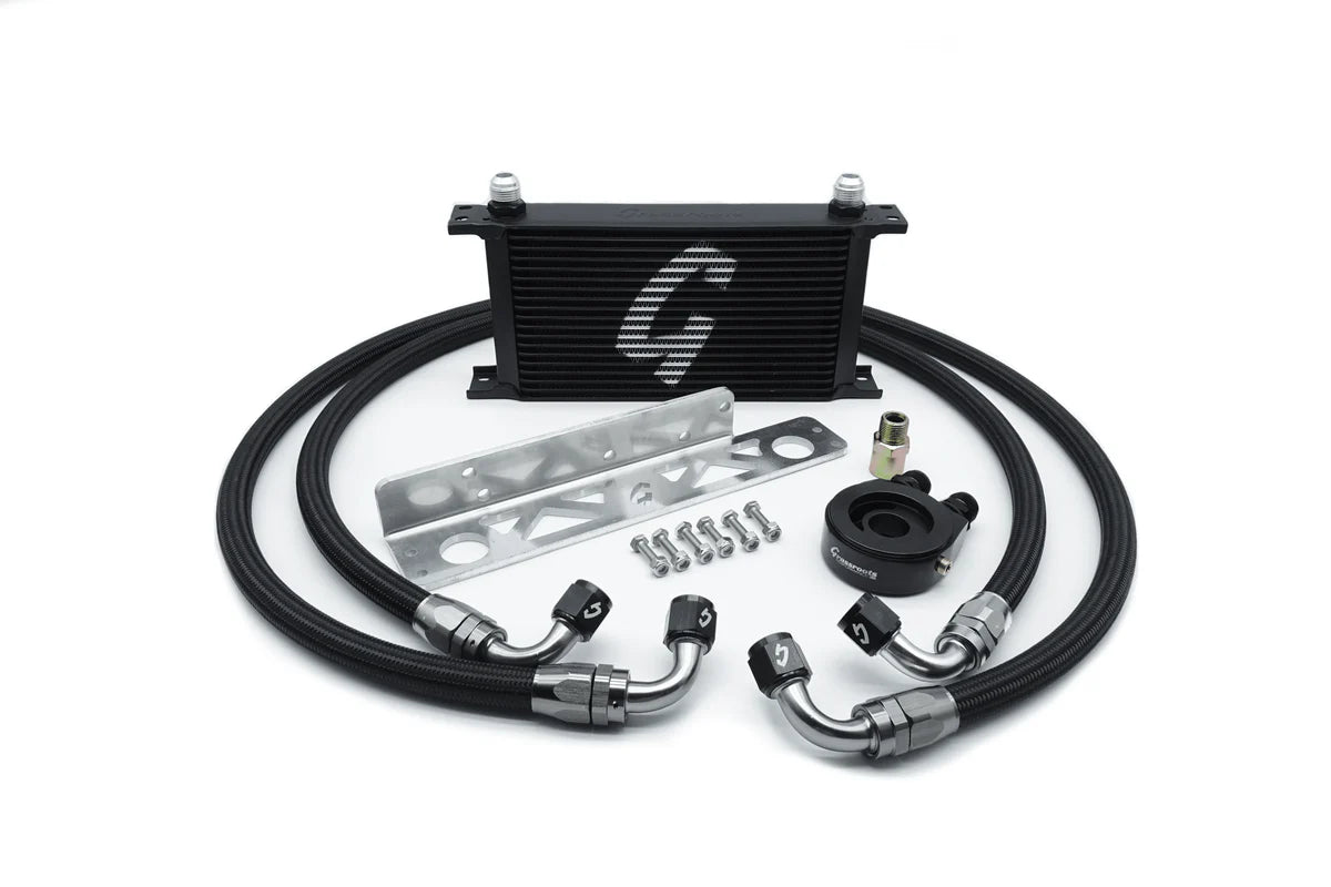 GRASROOTS x SAC CITY ENGINE OIL COOLER KIT 350Z/370Z/G35/G37 19-ROW DIRECT-FIT