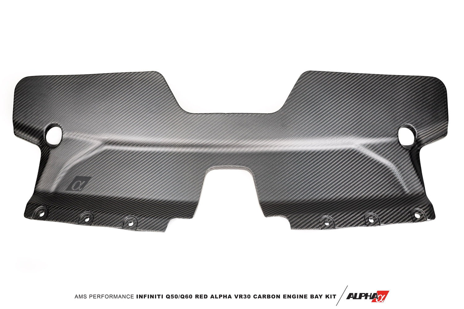 AMS Performance Infiniti Q50 / Q60 Red Alpha Matte Carbon Brake Fluid Reservoir & Battery Cover Set