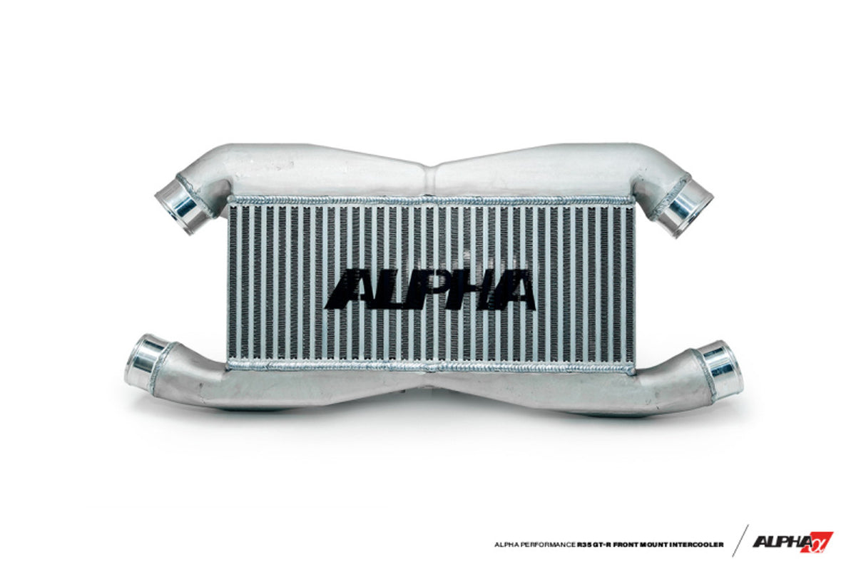 AMS GT-R Replacement Front Mount Intercooler For Stock IC Piping - With Logo