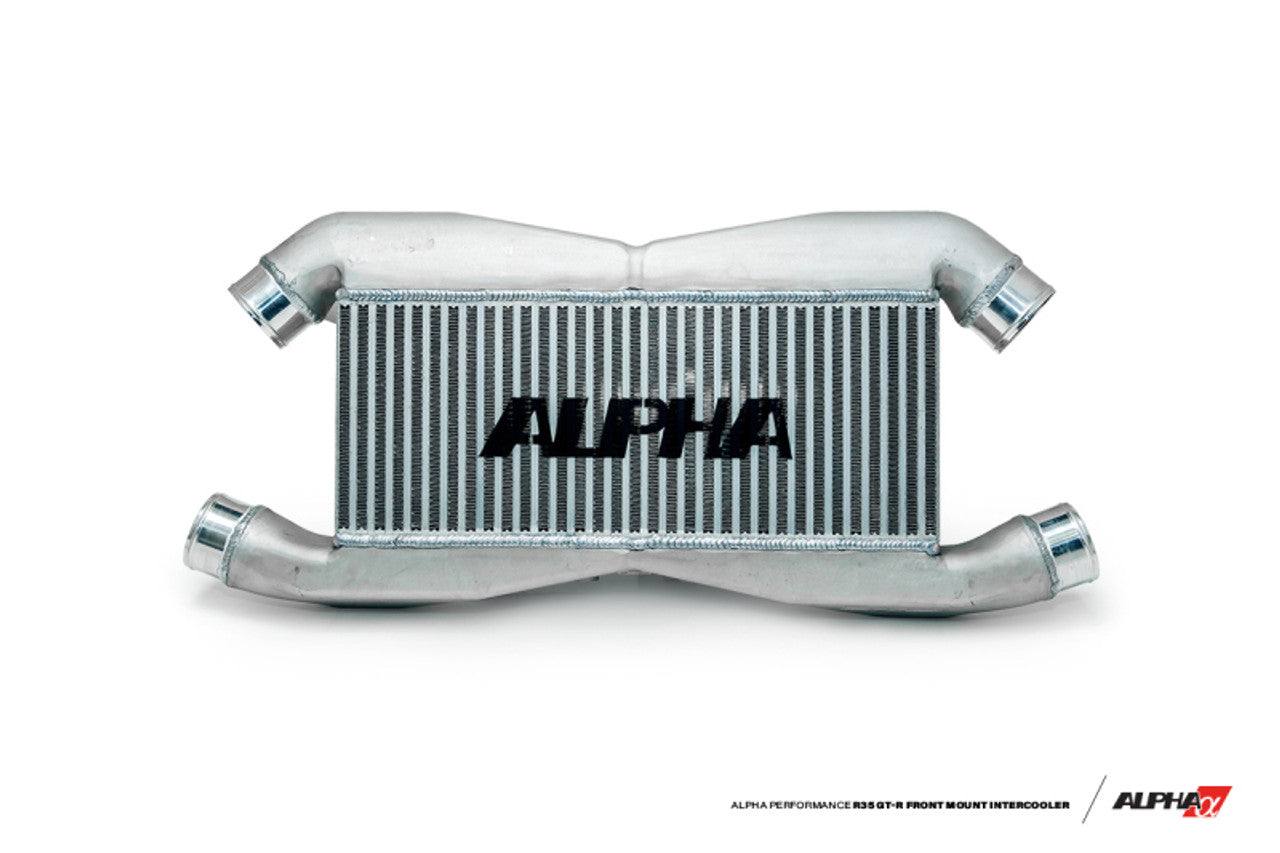 AMS GT-R Replacement Front Mount Intercooler For Stock IC Piping - With Logo