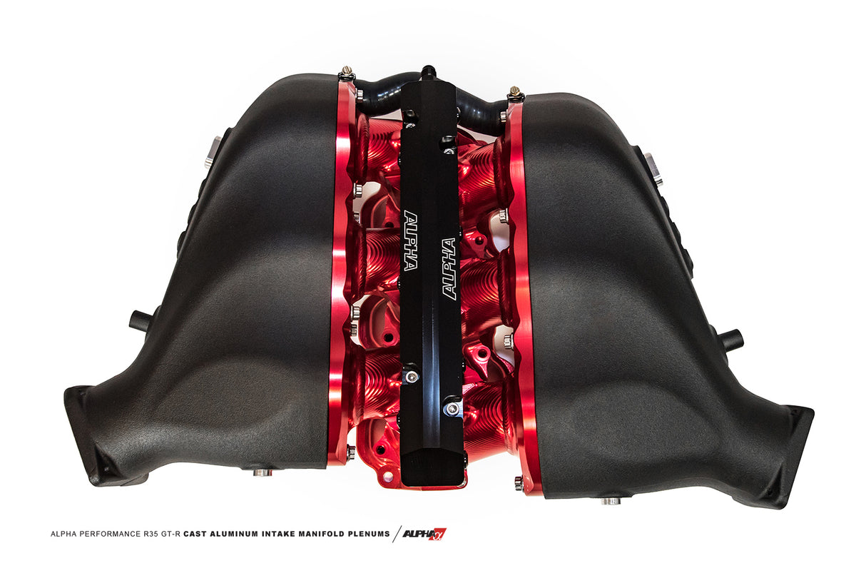 ALPHA GT-R Cast Plenum / Billet Intake Manifold w/Triple Fuel Rail (18 Injector) Custom (Specify Color)