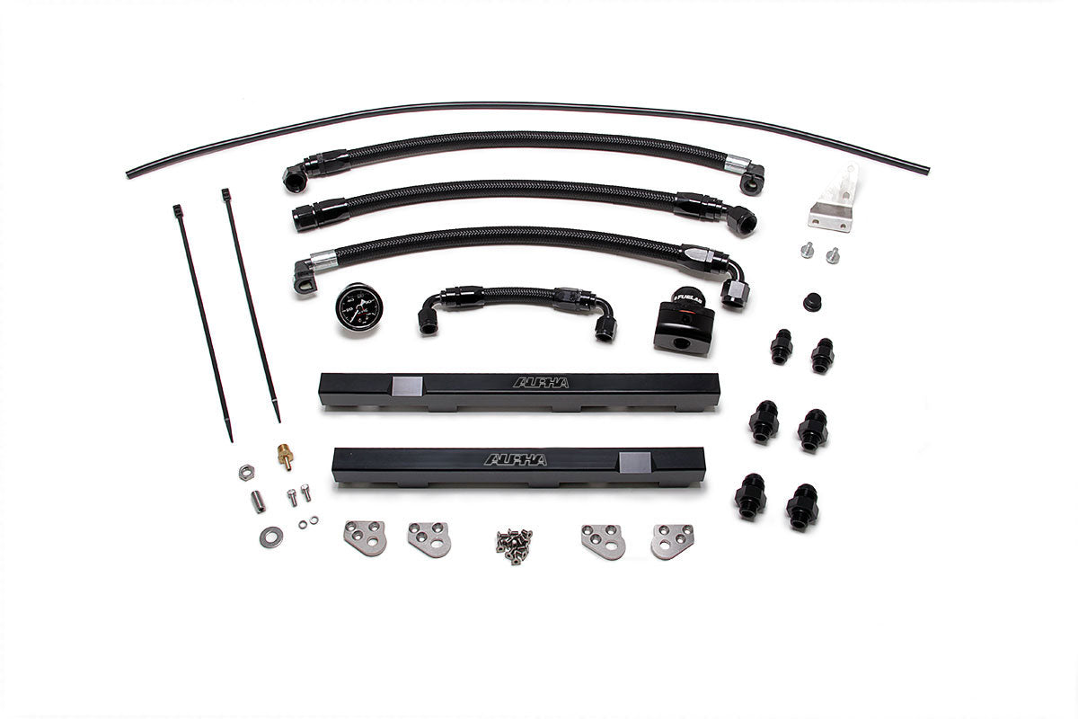 ALPHA Nissan GT-R Fuel Rail Kit With Regulator - Black