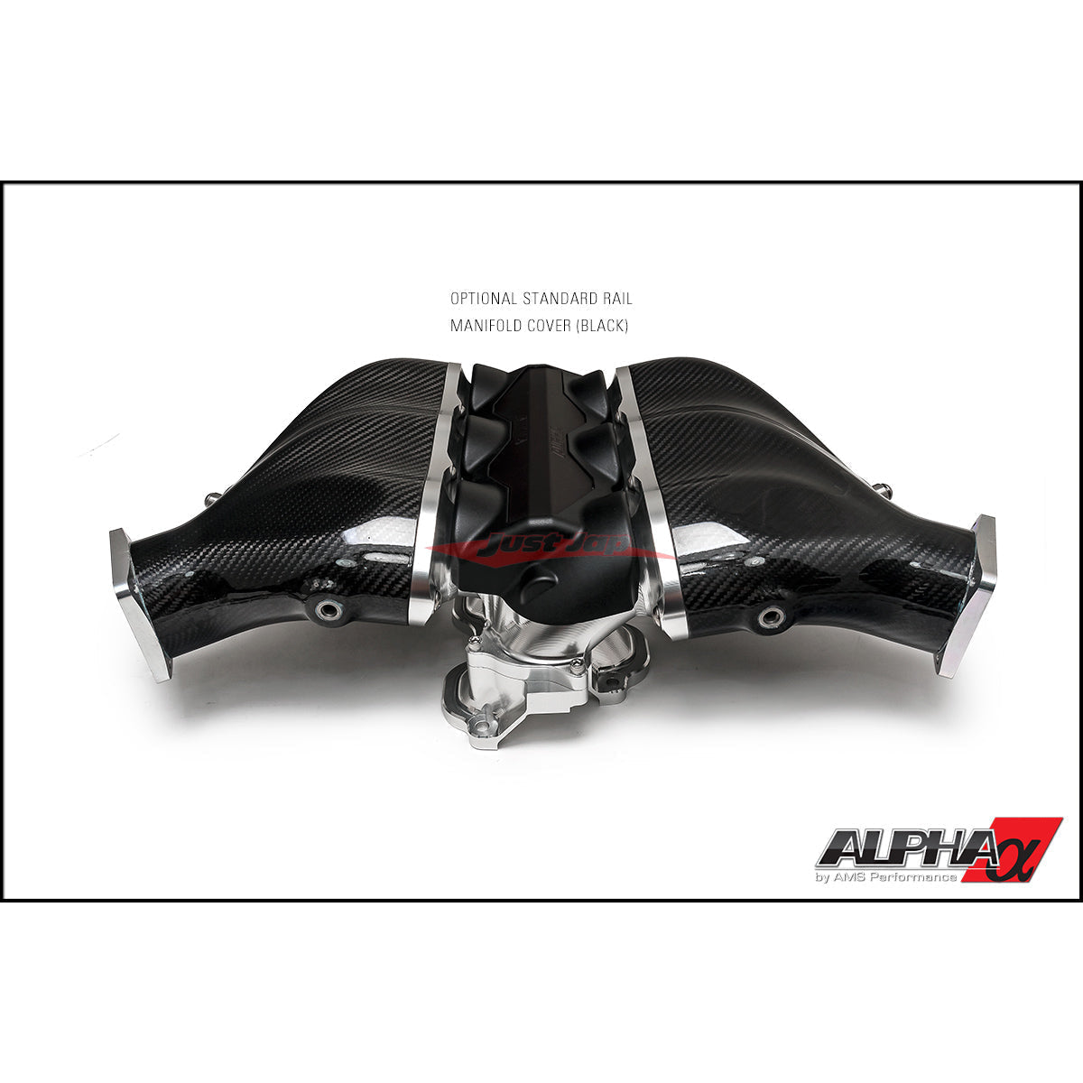 ALPHA GT-R Carbon Fiber / Billet Intake Manifold Standard Fuel Rail (6 Injector) Purple