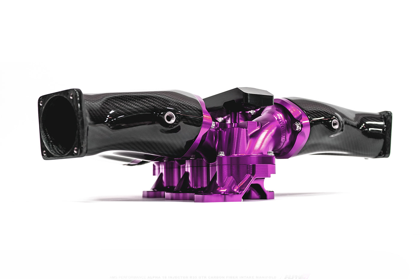 ALPHA GT-R Carbon Fiber / Billet Intake Manifold w/Triple Fuel Rail (18 Injector) Purple