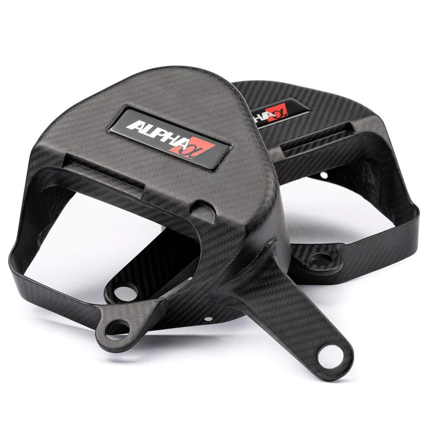 AMS Performance Infiniti Q50 / Q60 Red Alpha Matte Carbon Intake Covers