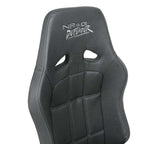 NRG Defender Water Resistant Steel Frame Suspension Seats Black w/ Black Trim & Yellow Embroidery