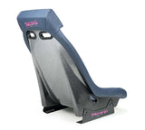 NRG GT Retro Bucket Seat - Brown PVC Leather Brown Stitching Off-White Fiberglass Back