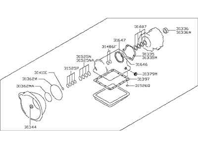 31397-90X25 Nissan Pan Gasket Illustration 1 of 1