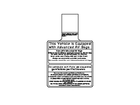 98590-79911 Nissan Air Bag Label Illustration 1 of 1