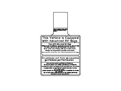 98590-7992A Nissan Air Bag Label Illustration 1 of 1