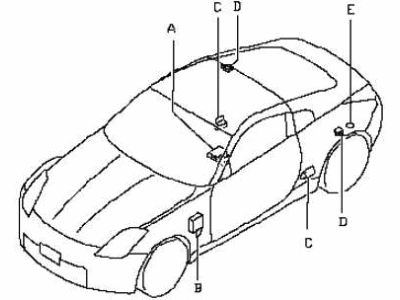 284B1-CF061 Nissan Body Control Module Illustration 1 of 1