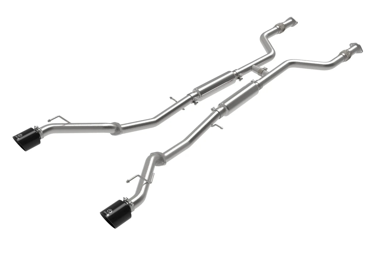 aFe Nissan Z 23-23 V6-3.0L Takeda 2-1/2in 304 Stainless Steel Cat-Back Exhaust System w/ Black Tips