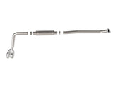 aFe Rebel Series 3in 304 Stainless Middle-Side Exit System Polished Toyota Hilux 15-26 L4-2.4/2.8L