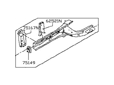 G5111-CE40A Nissan Outer Rail Illustration 1 of 1