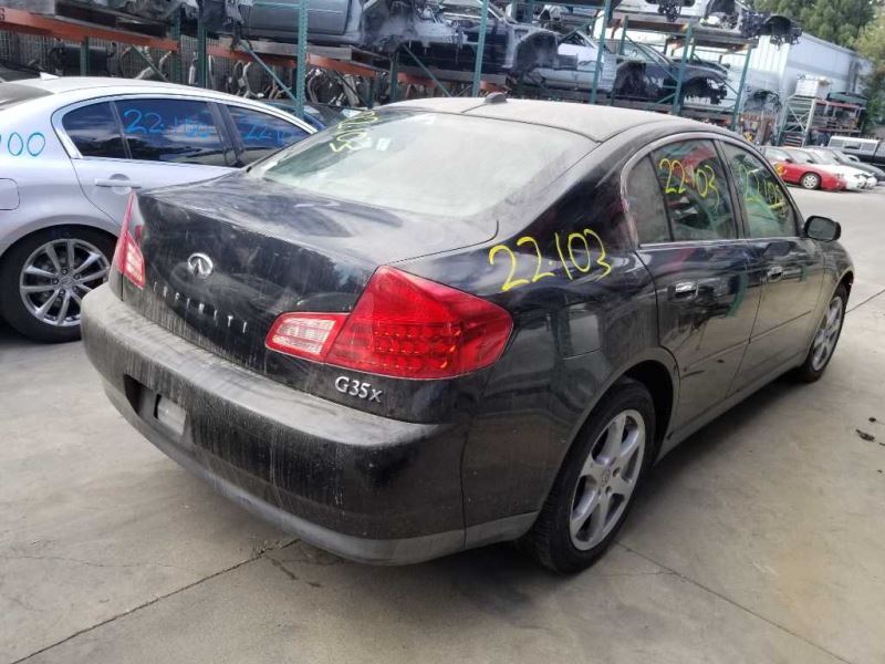 03-04 G35 Sdn Passenger Rear Door Handle Exterior Assy Black/KH3 OEM 82606AC70B