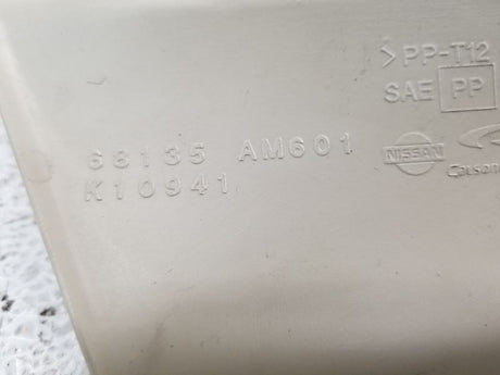 03-04 INFINITI G35 Coupe Driver Left Inner Kick Plate Sage/G OEM 68135AM601