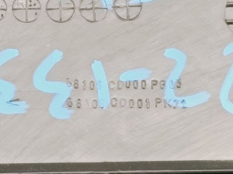 03 Nissan 350Z Passenger Side Lower Knee Panel 5K-M BLK-G OEM 68108CD000 