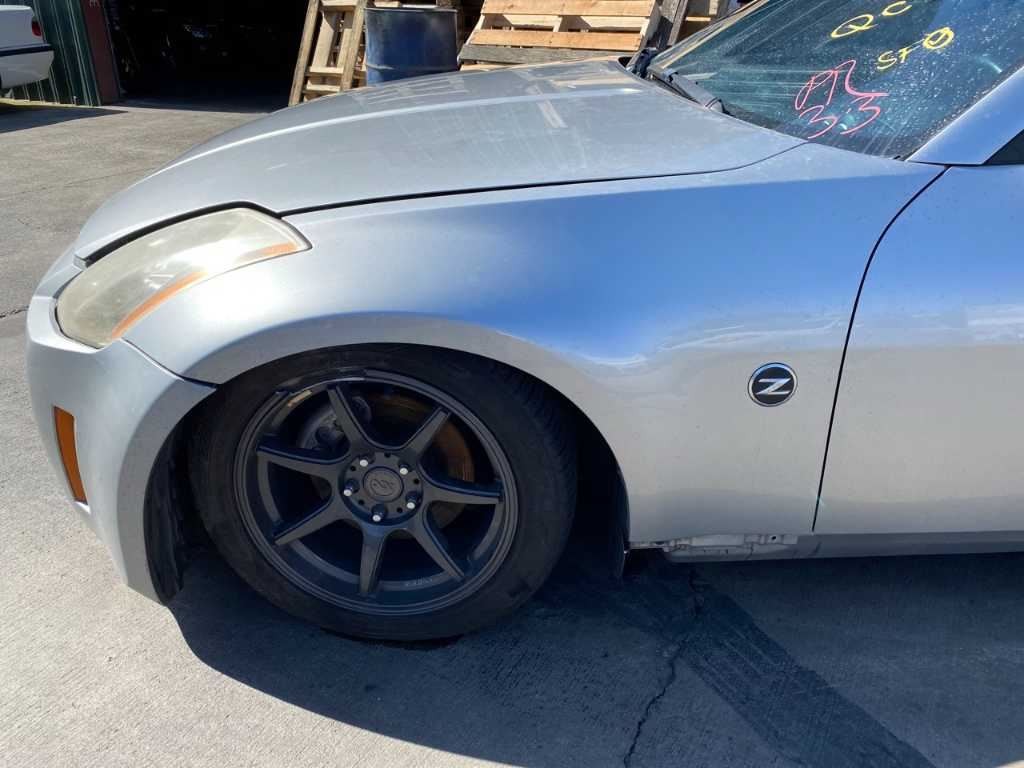 03-04 NISSAN 350Z Convertible Front Passenger A-Pillar Silver/KY OEM 76836-CE402