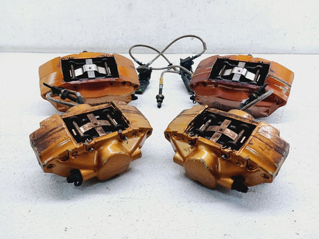 06-09 NISSAN 350Z Brembo Complete Brake Caliper Set x2 Gold OEM 41001CD00D