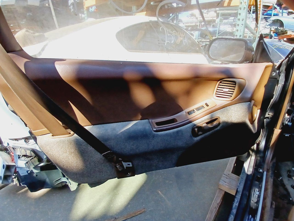 90-92 NISSAN 300ZX 2 Pass Front Driver Door Trim Panel Brown/C OEM