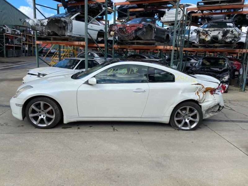 03-04 INFINITI G35 Coupe Driver Left Inner Kick Plate Sage/G OEM 68135AM601