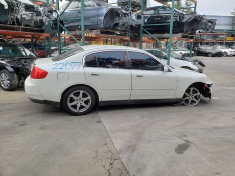 03-04 G35 Sdn Passenger Front Door Handle Exterior Assy White/QX1 OEM 82606AC70B