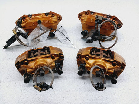 06-09 NISSAN 350Z Brembo Complete Brake Caliper Set x2 Gold OEM 41001CD00D