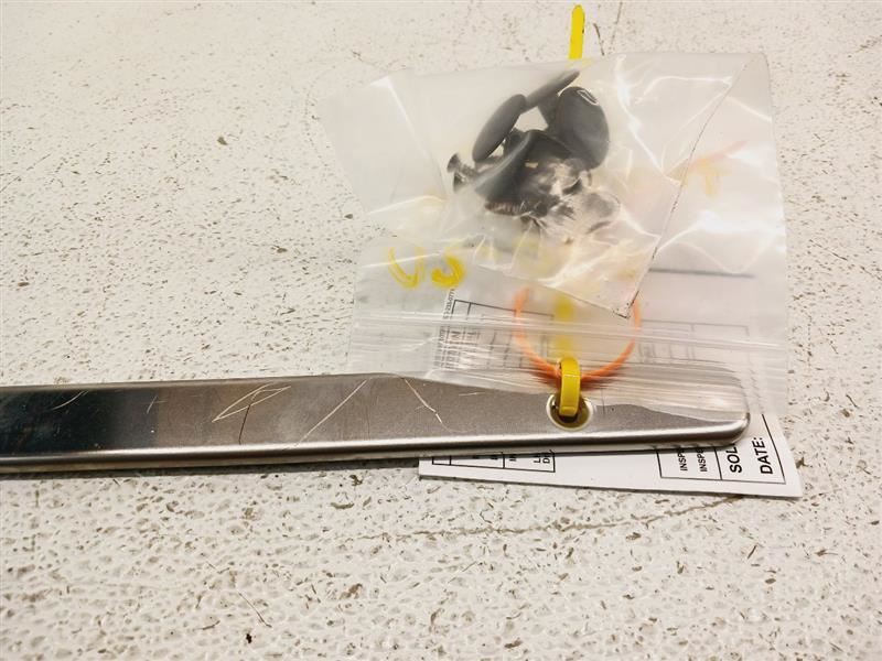 1986 Nissan 300ZX Z31 Rear Seat Upper Carpet Chrome Trim w/Hardware OEM 