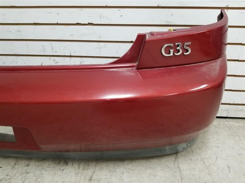 03 Infiniti G35 Sedan Rear Bumper Cover Red (AY2) OEM 85022AM625