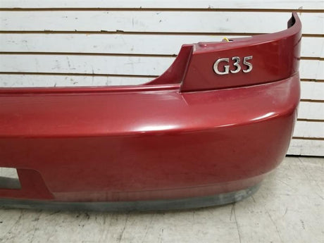 03 Infiniti G35 Sedan Rear Bumper Cover Red (AY2) OEM 85022AM625