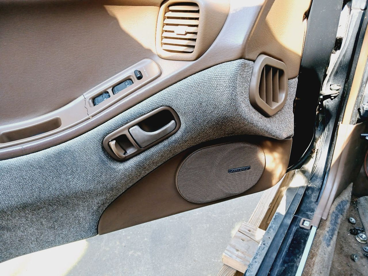 90-92 NISSAN 300ZX 2 Pass Front Driver Door Trim Panel Brown/C OEM