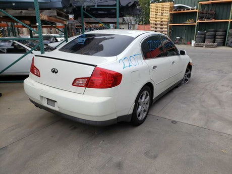 03-04 G35 Sdn Passenger Front Door Handle Exterior Assy White/QX1 OEM 82606AC70B