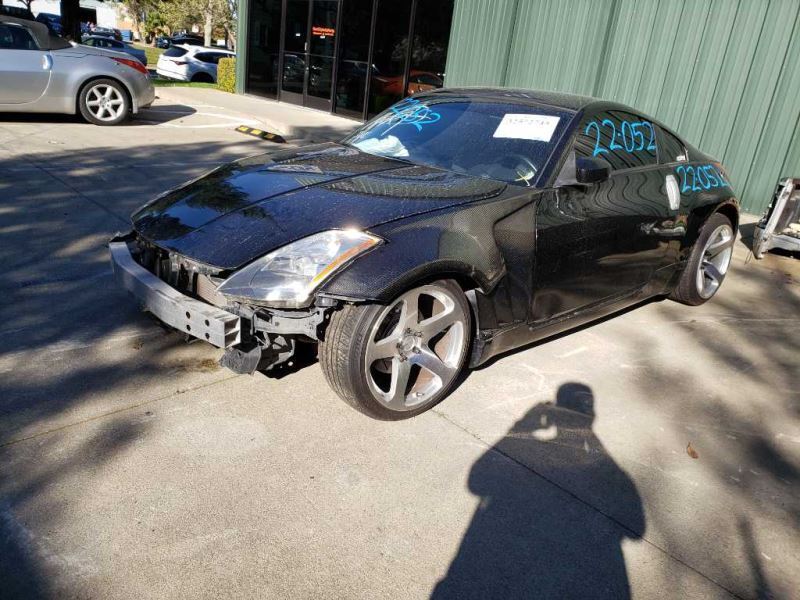 03-04 Nissan 350z Driver Door Trim Panel Black (G) OEM 80901CD000