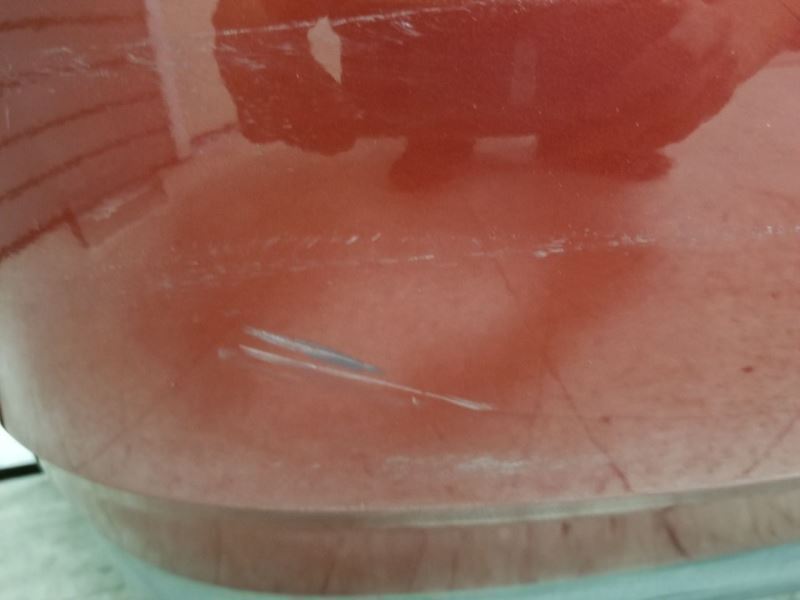 03 Infiniti G35 Sedan Rear Bumper Cover Red (AY2) OEM 85022AM625