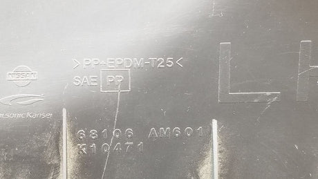 03 INFINITI G35 Coupe Front Driver Lower Instrument Panel Black/G OEM 68106AM601