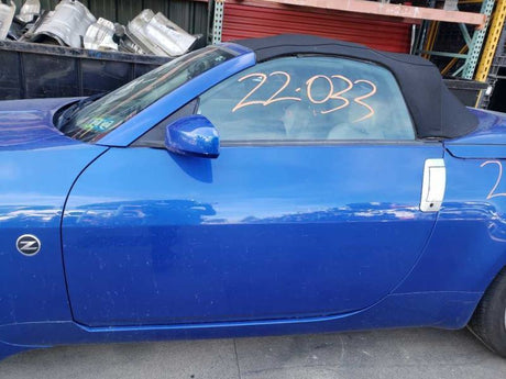 03-05 NISSAN 350Z Convertible Front Drivers A-Pillar Blue/B17 OEM 76837-CE407
