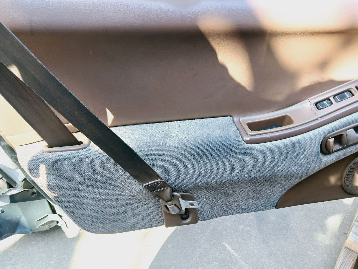 90-92 NISSAN 300ZX 2 Pass Front Driver Door Trim Panel Brown/C OEM