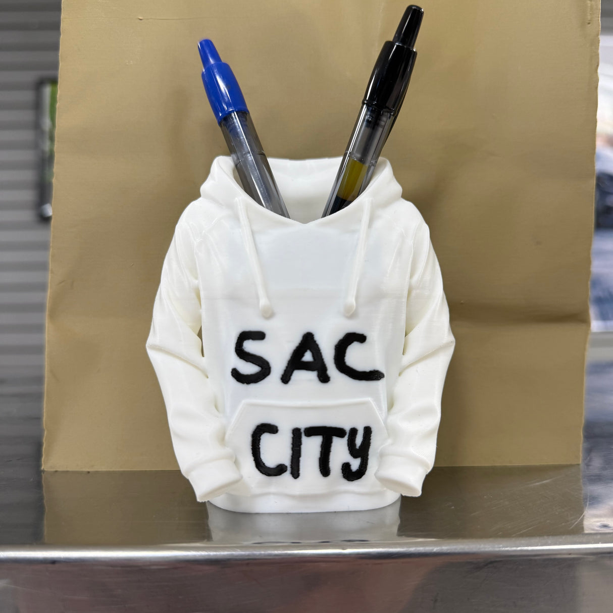 Desk Pen Holder Sweater Figure