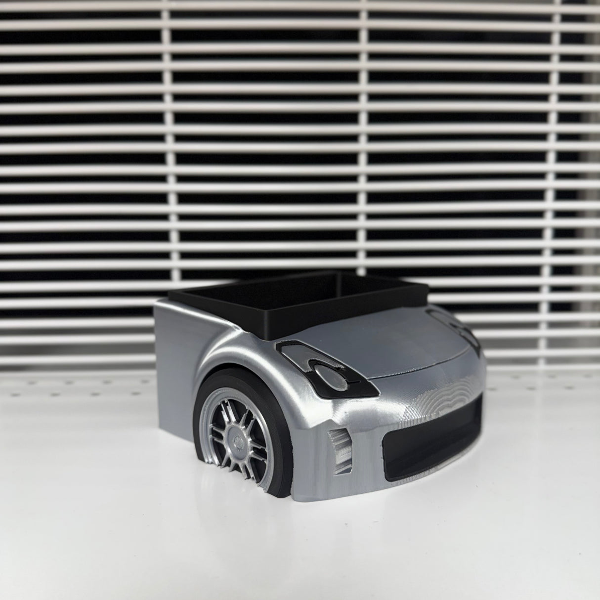 350z Desk Storage + Wireless Charger Placement