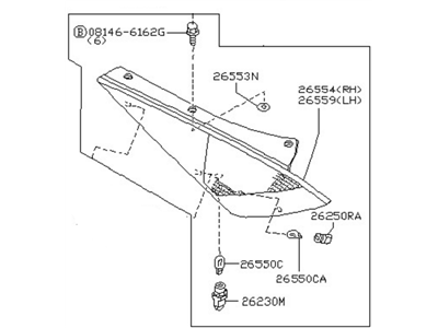 26555-CF40A Nissan Combination Lamp Assembly Illustration 1 of 1