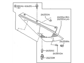 26555-CF40A Nissan Combination Lamp Assembly Illustration 1 of 1